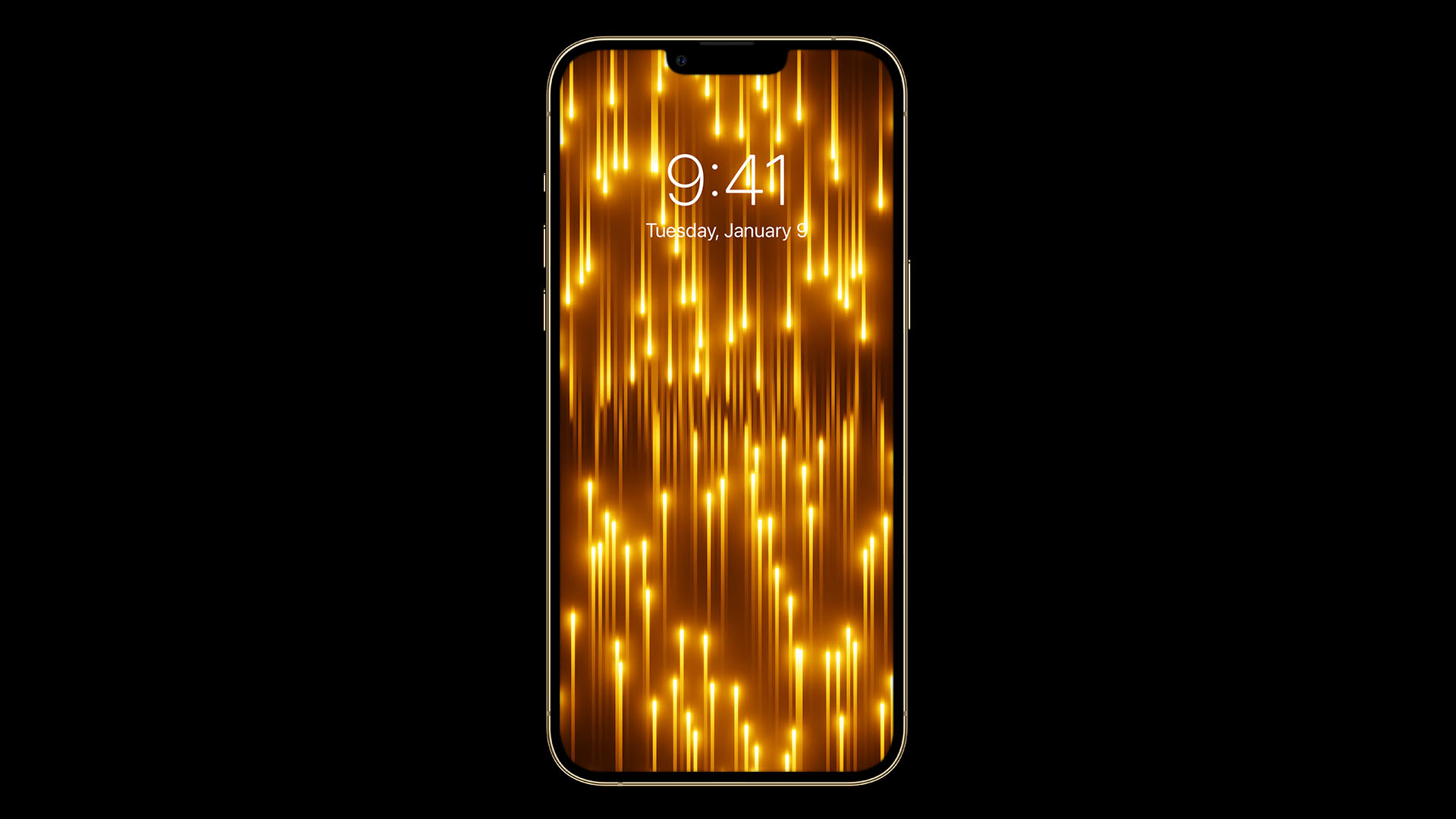 Falling Stars Yellow iPhone Live Wallpaper