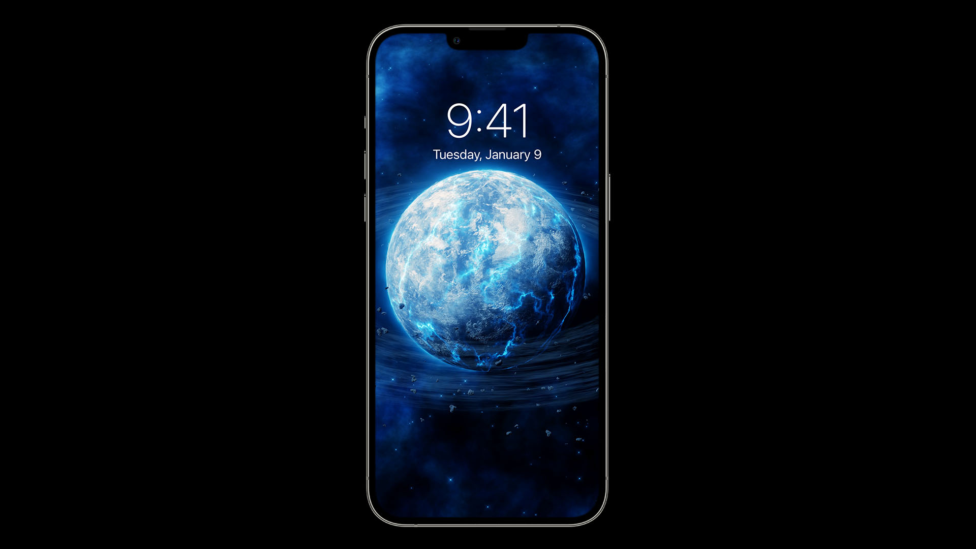 Blue Space iPhone Wallpaper